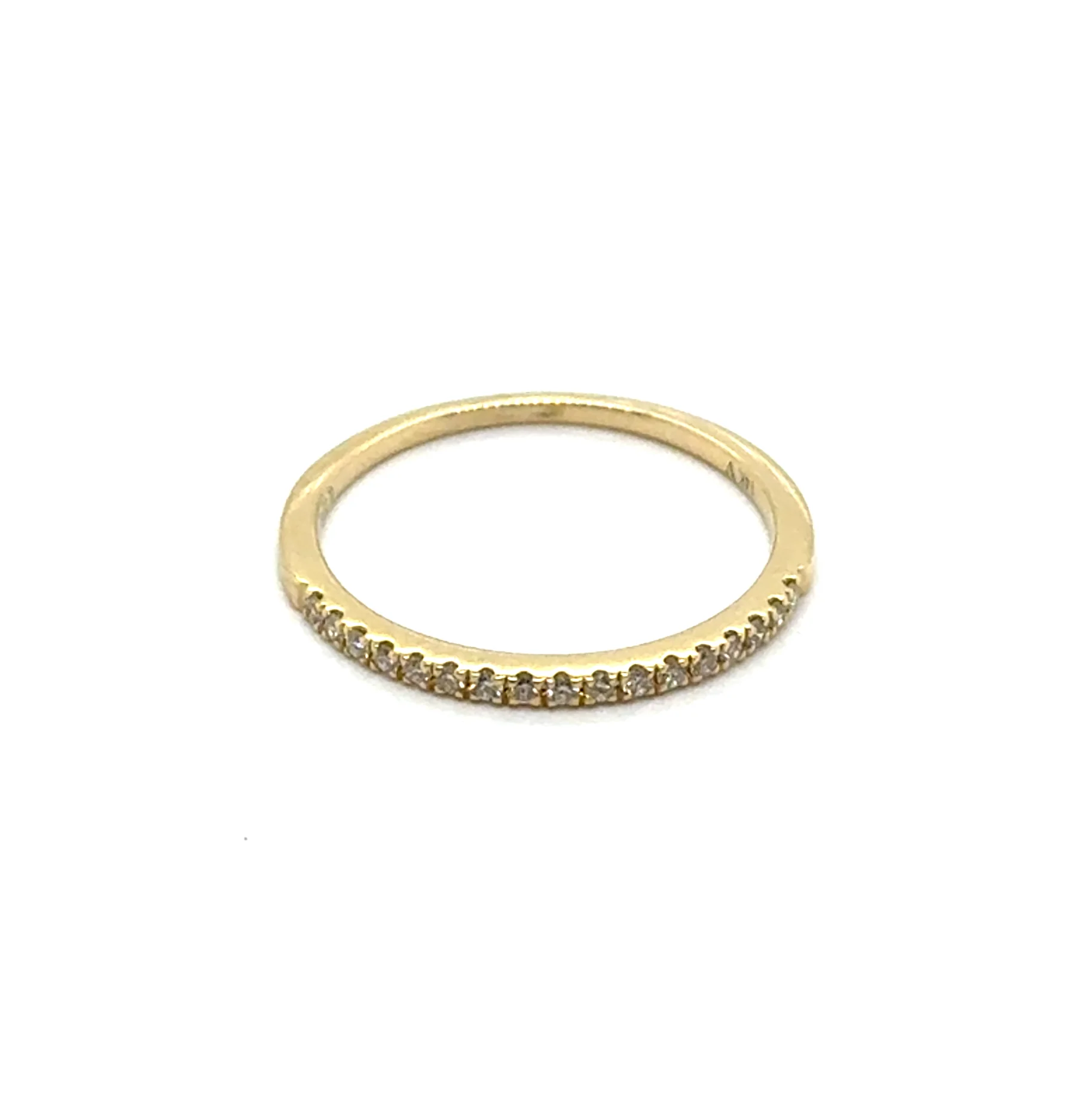 0.12 Ctw 14Kt Yellow Gold Diamond Stack Band