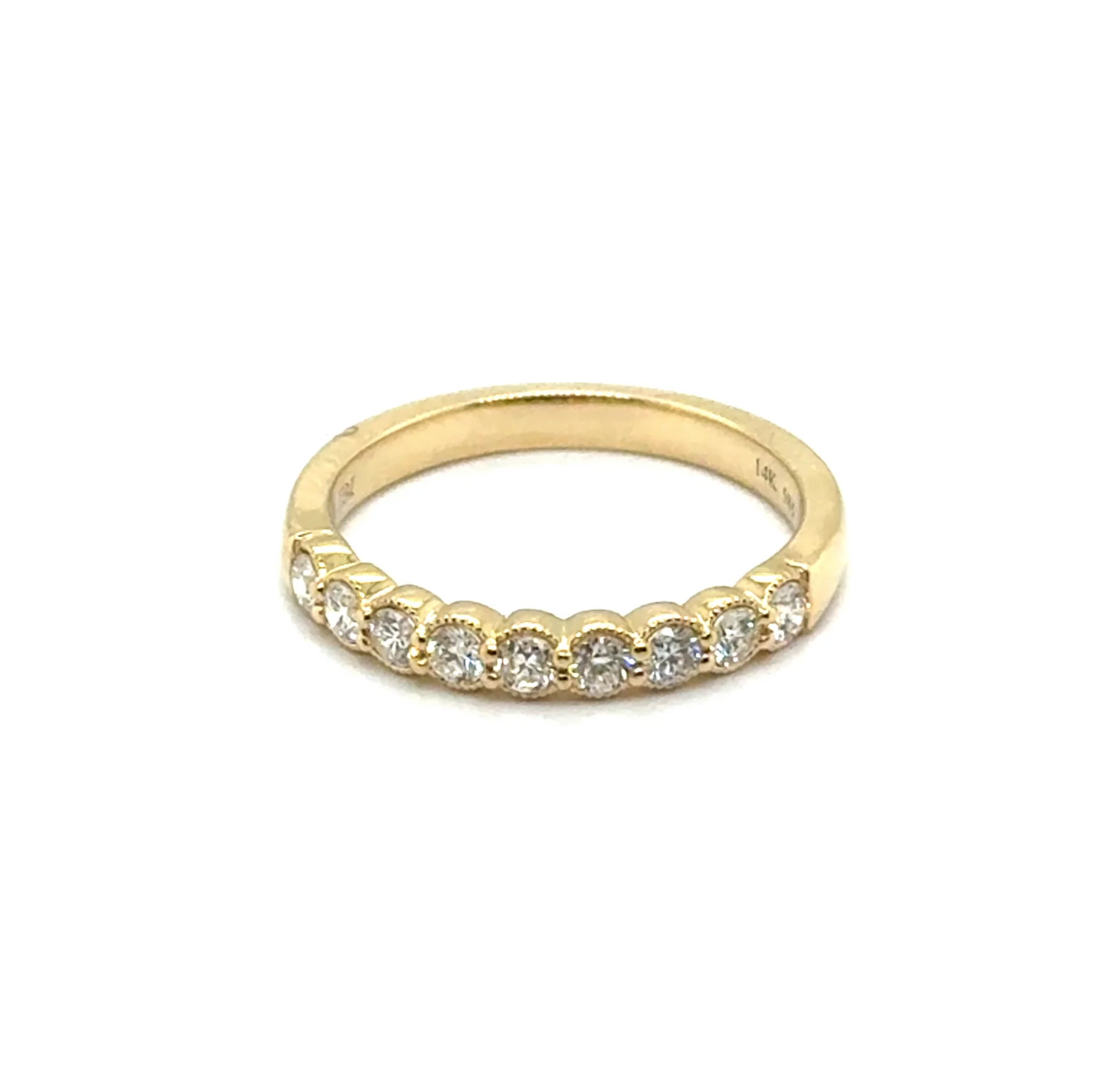 0.43 Ctw 14kt Yellow Gold Diamond Stackable Wedding Band
