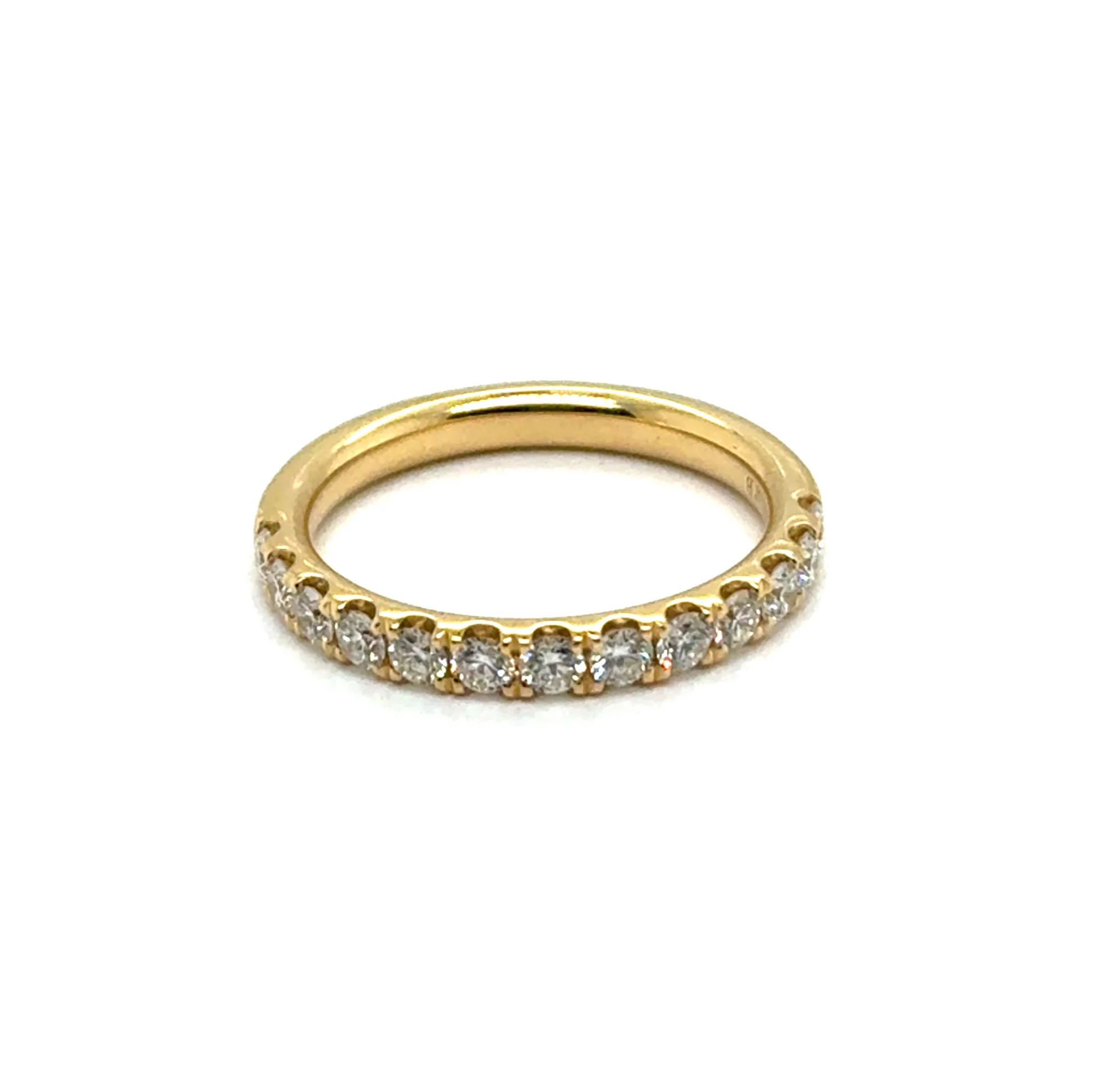 0.62 Ctw 18kt Yellow Gold Diamond Stackable Wedding Band Size 6.5