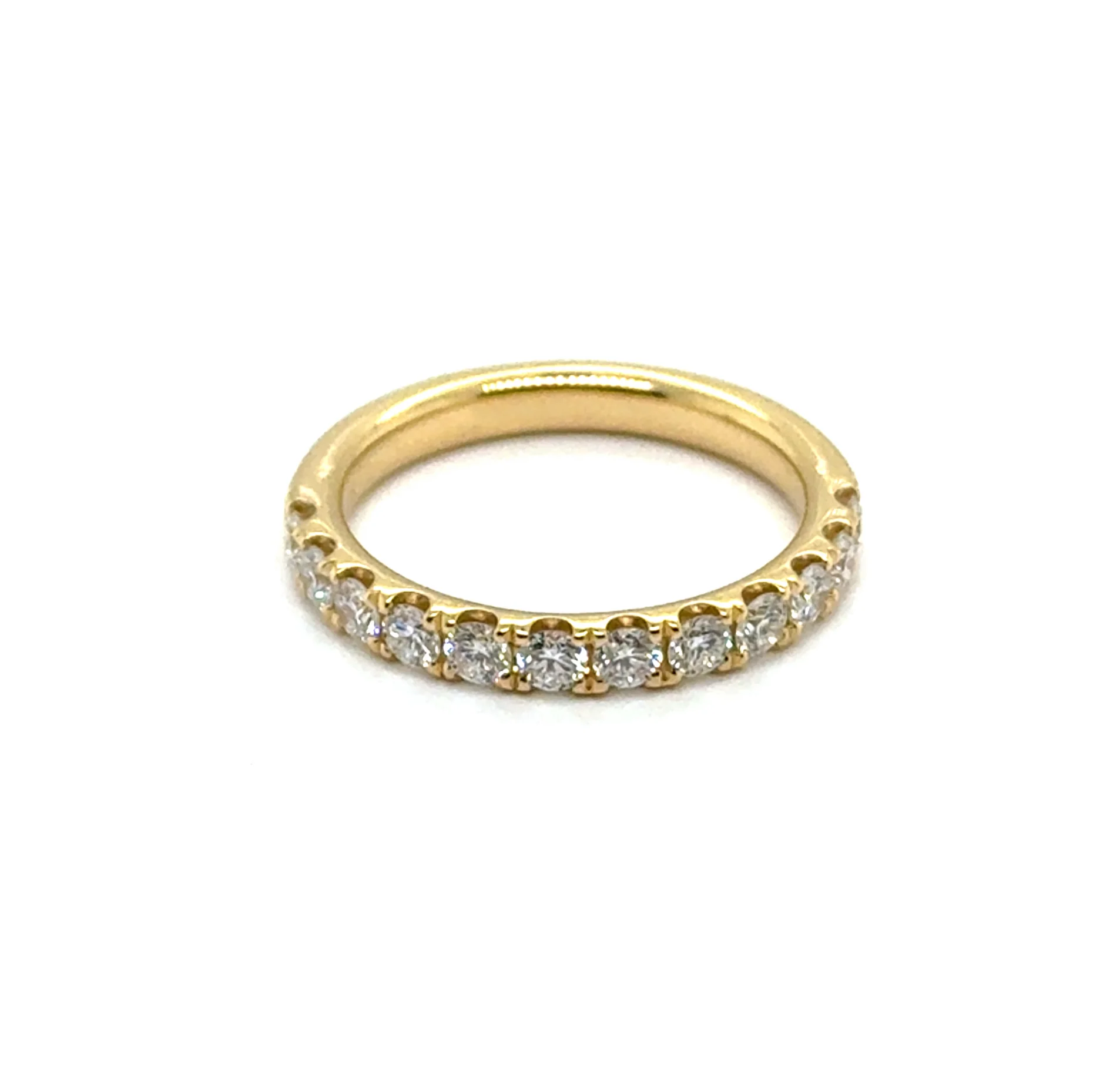 0.73 Ctw 18kt Yellow Gold Diamond Stackable Wedding Band Size 6.5