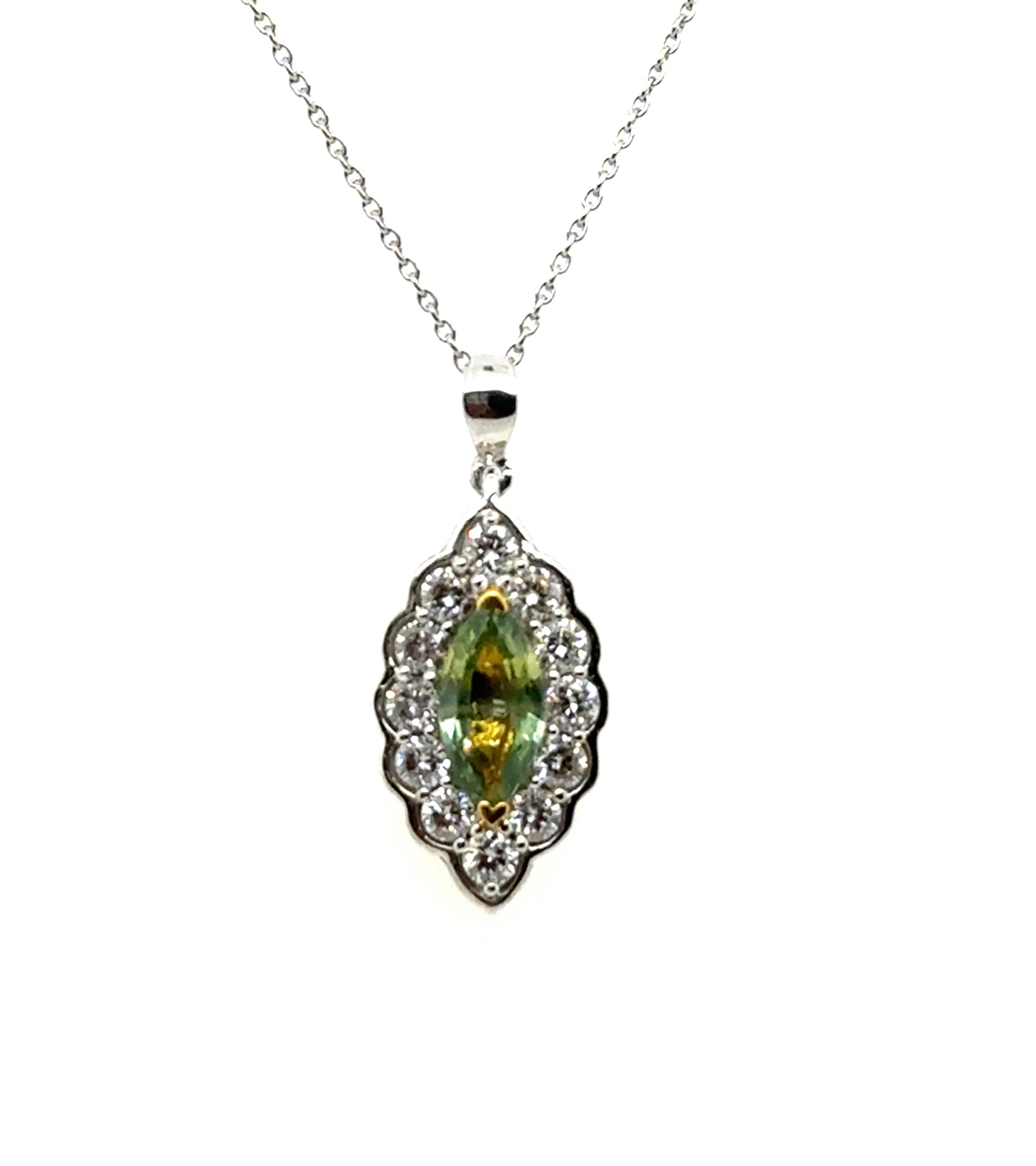 1.72 Ctw 14kt White Gold Non-Heat Color Change GIA Sapphire And Diamond Necklace