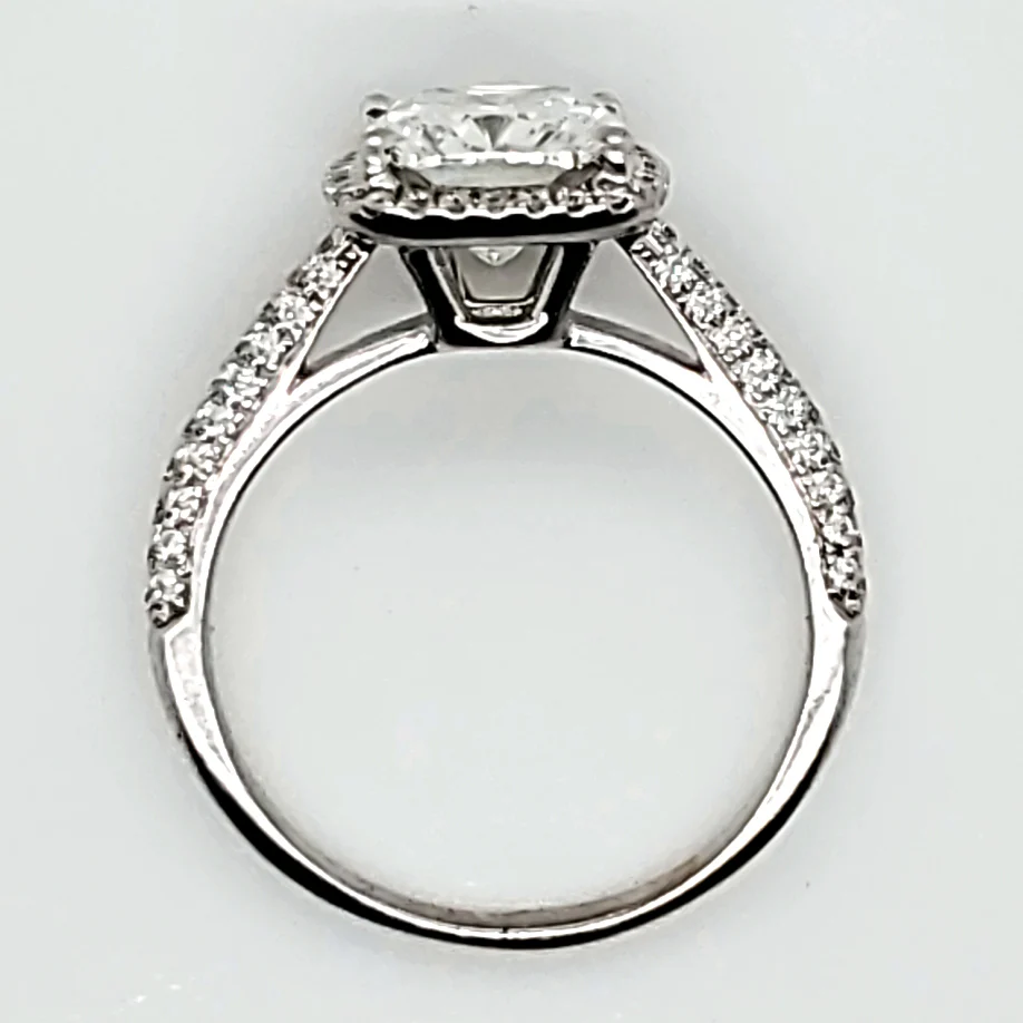 14kt White Gold 1.00 Carat Round, Brilliant Cut Diamond Engagement Ring - Image 2