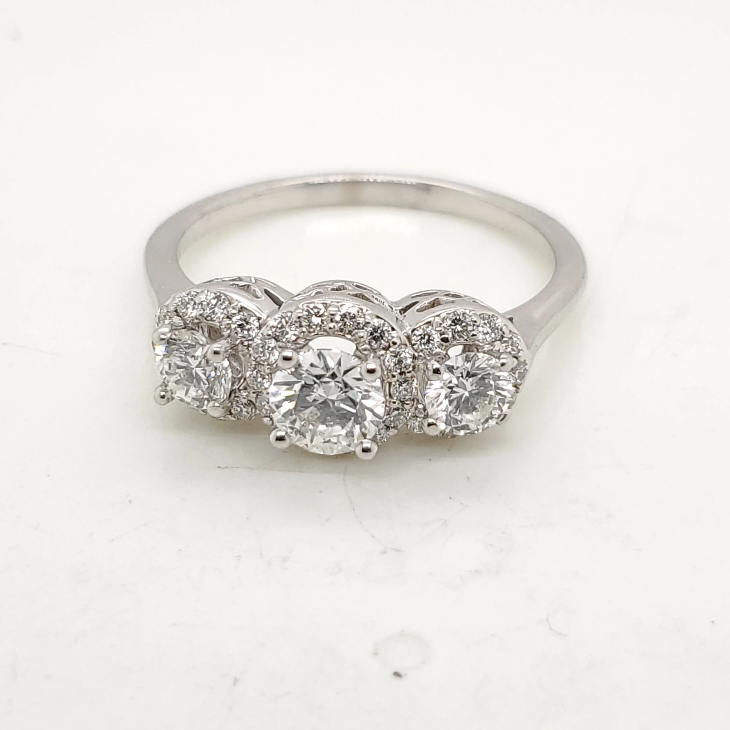 14kt White Gold .50 Carat Round Brilliant Cut Diamond Engagement Ring