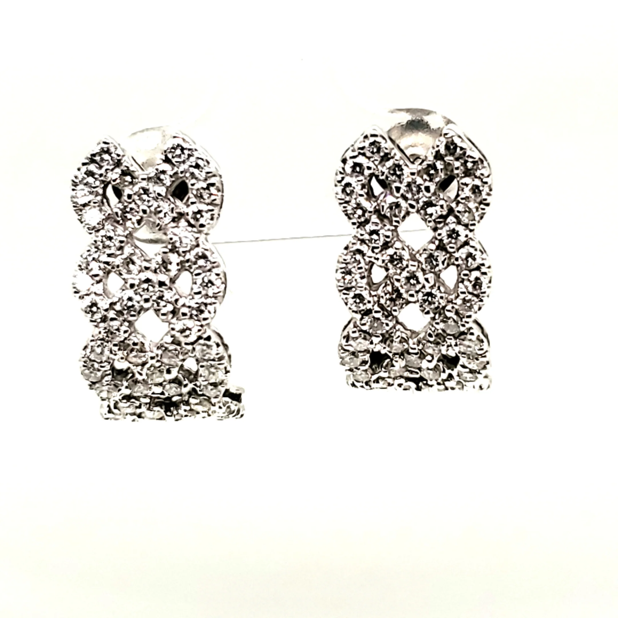 14kt White Gold Diamond Earrings