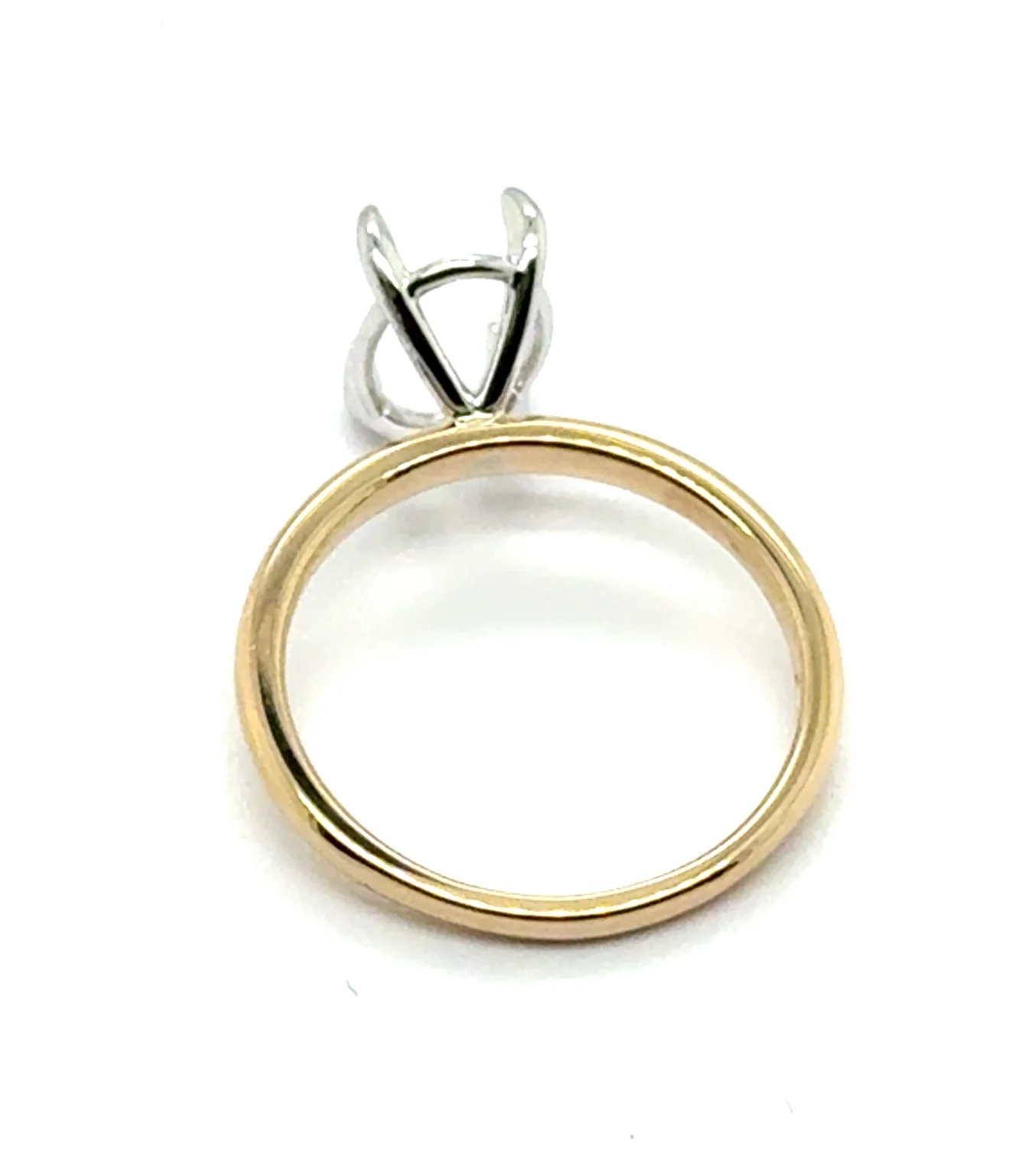 14Kt Yellow And White Gold Semi-Mount Mounting With No Stones 2.4Gr - Image 2
