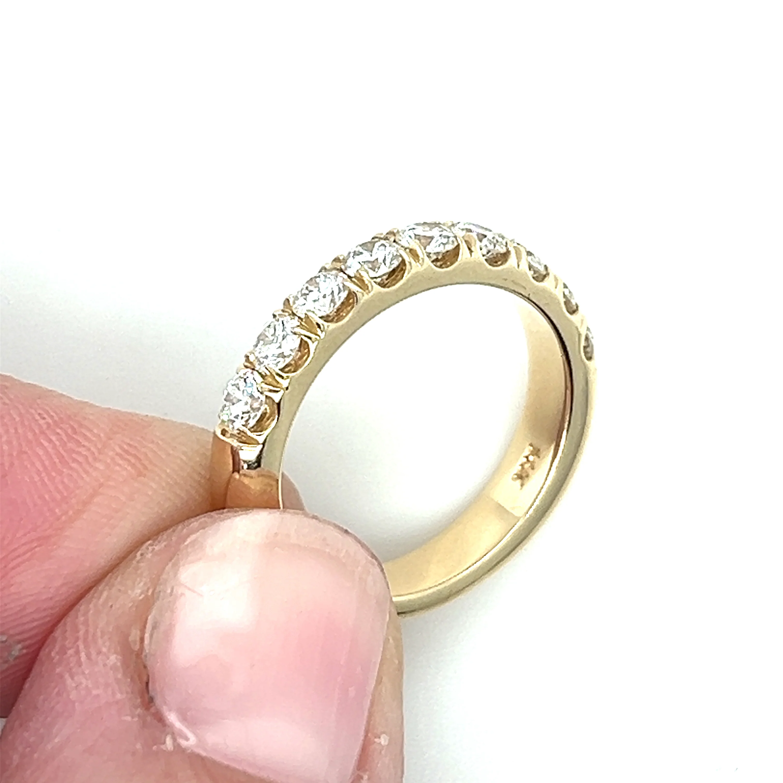 14Kt Yellow Gold 1Ctw Diamond Stackable Wedding Band - Image 5