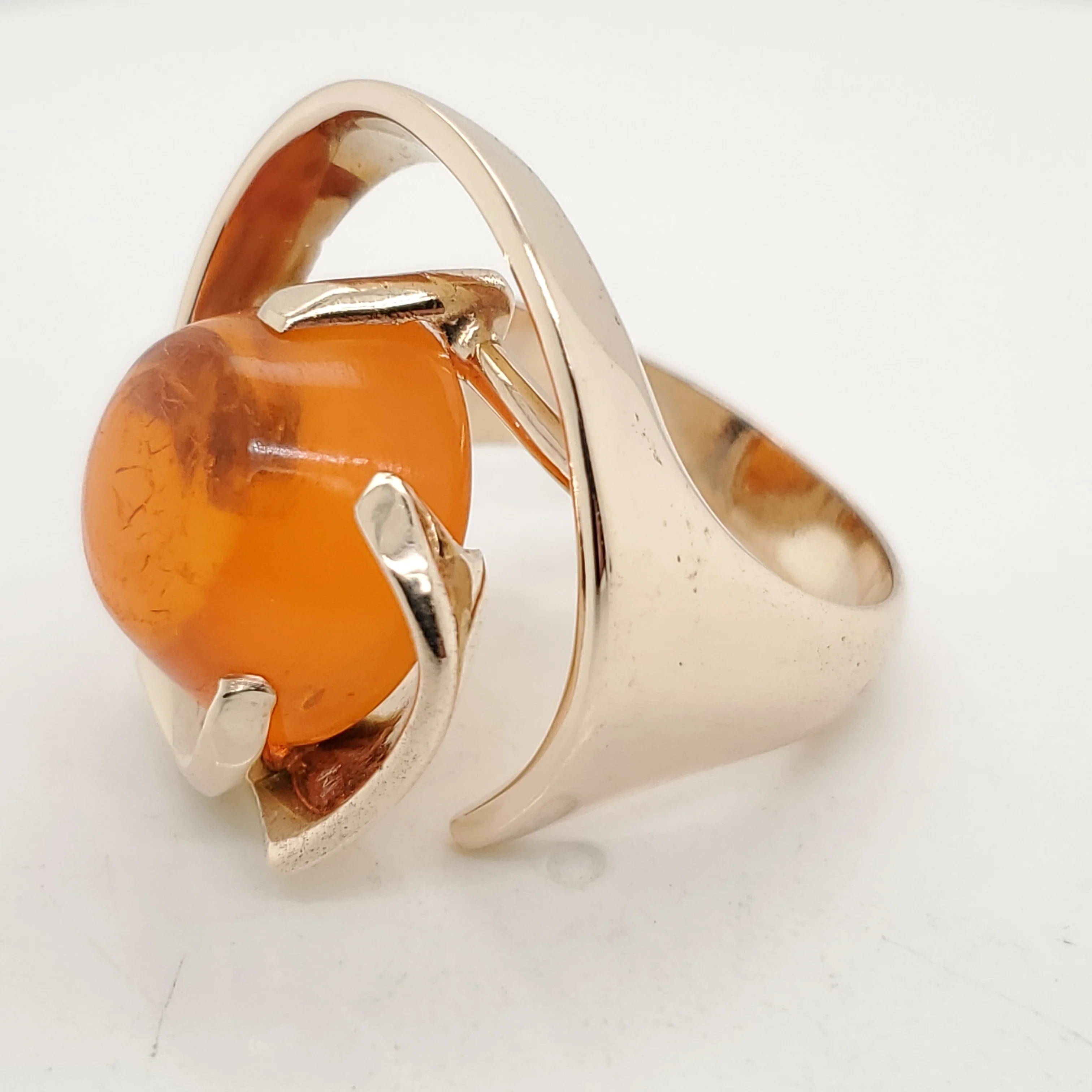 14kt Yellow Gold Mexican Fire Opal Ring - Image 2