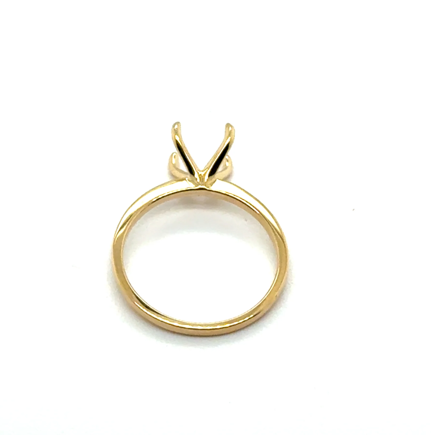 14Kt Yellow Gold Semi-Mount Mounting With No Stones - Image 2