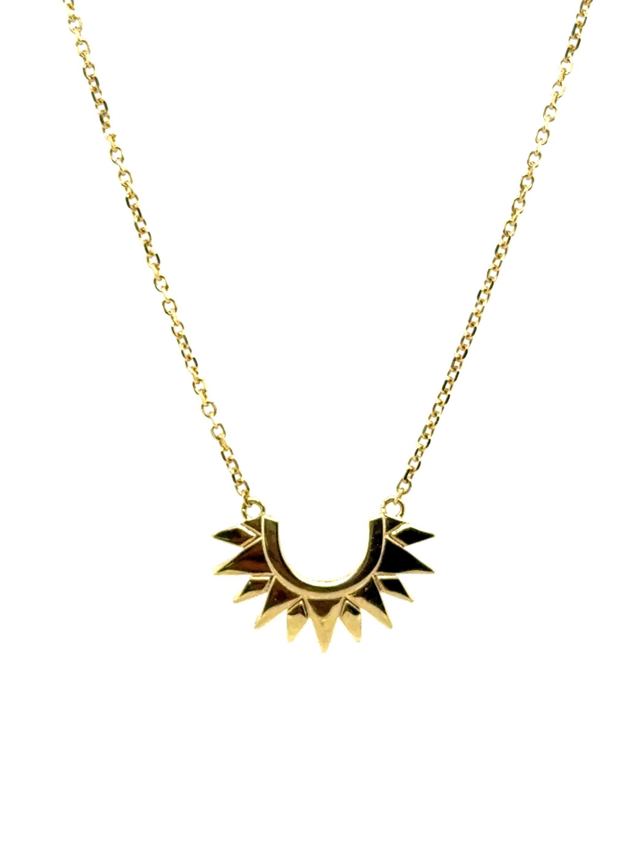 14kt Yellow Gold Sun Pendant Necklace