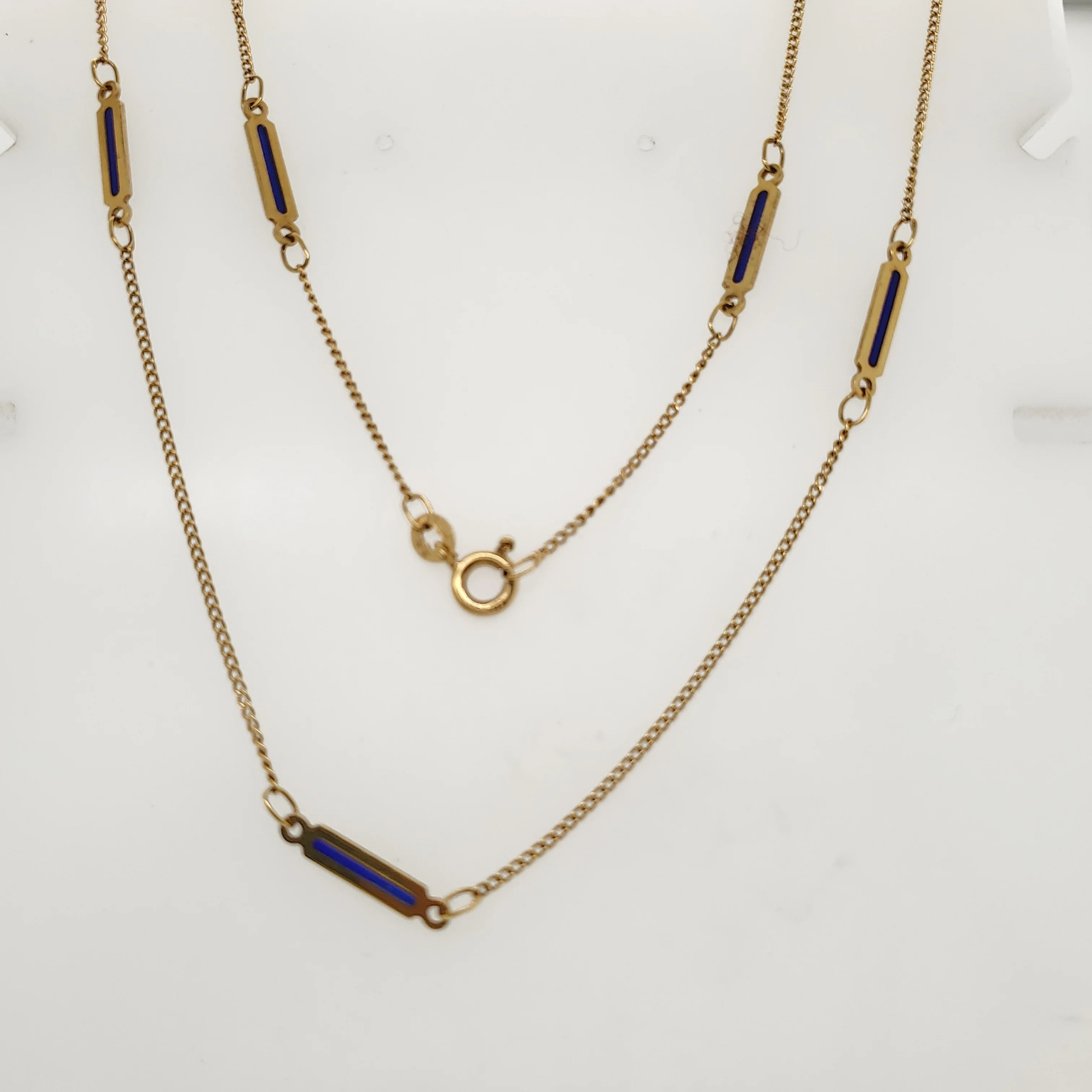 14kt YellowGold Filigree Station Necklace