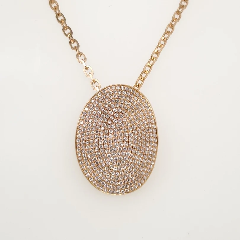18kt Rose Gold and Diamond Pendant Necklace