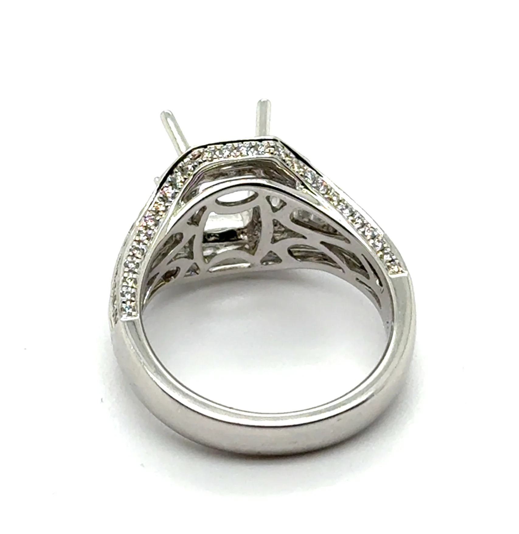 18kt White Gold 1.48Ctw Diamond Semi-Mount Mounting - Image 2
