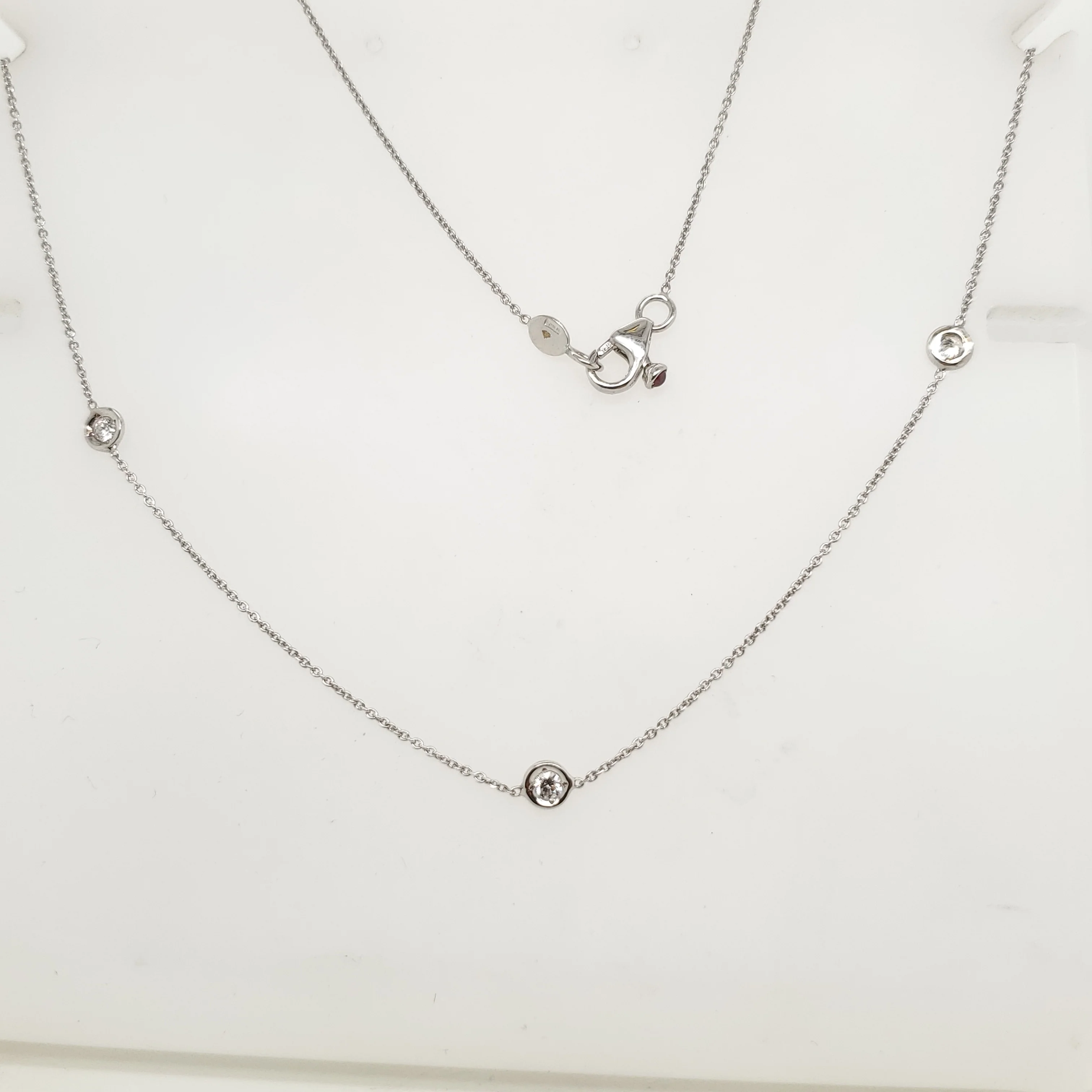 18kt White Gold Roberto Coin Diamonds By The Yard Necklace