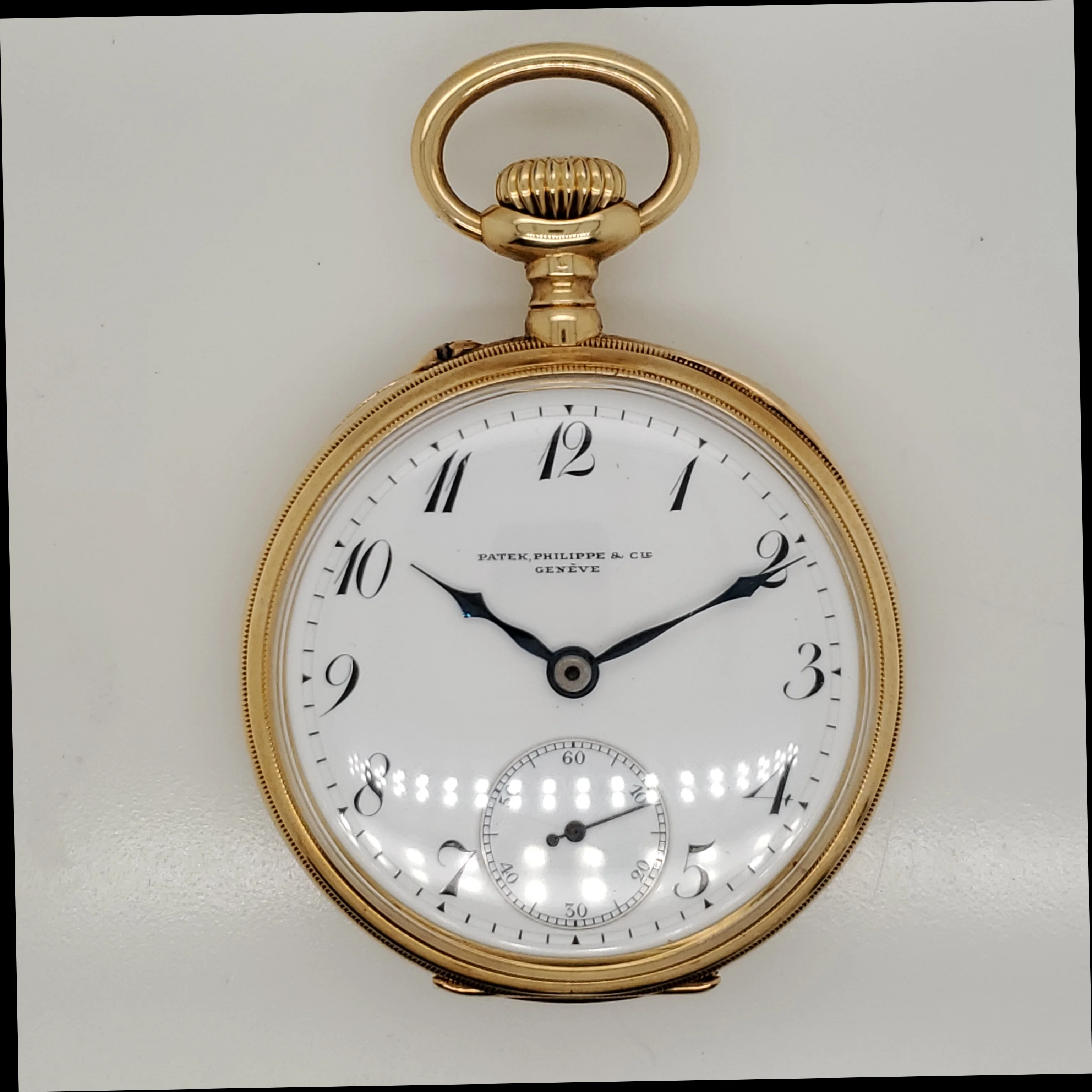 18kt Yellow Gold Antique 1907 Patek Philippe Open Faced Pocket Watch