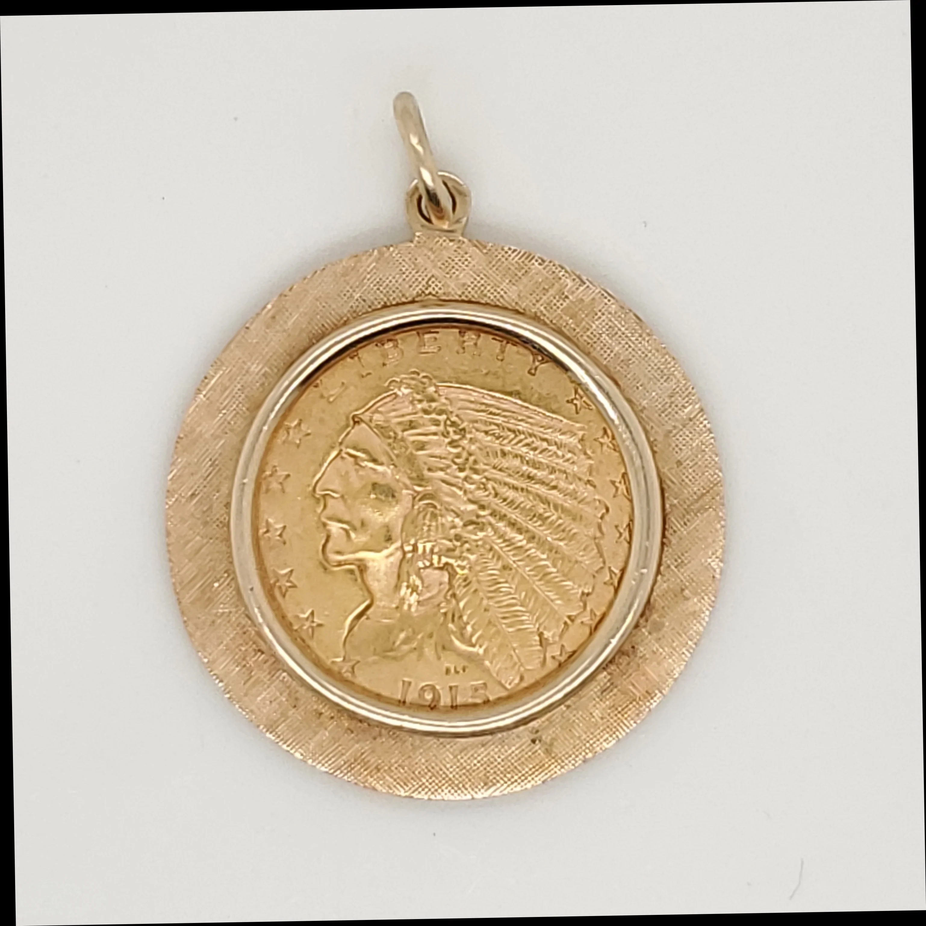1915 US $2 1/2 Gold Coin Pendant