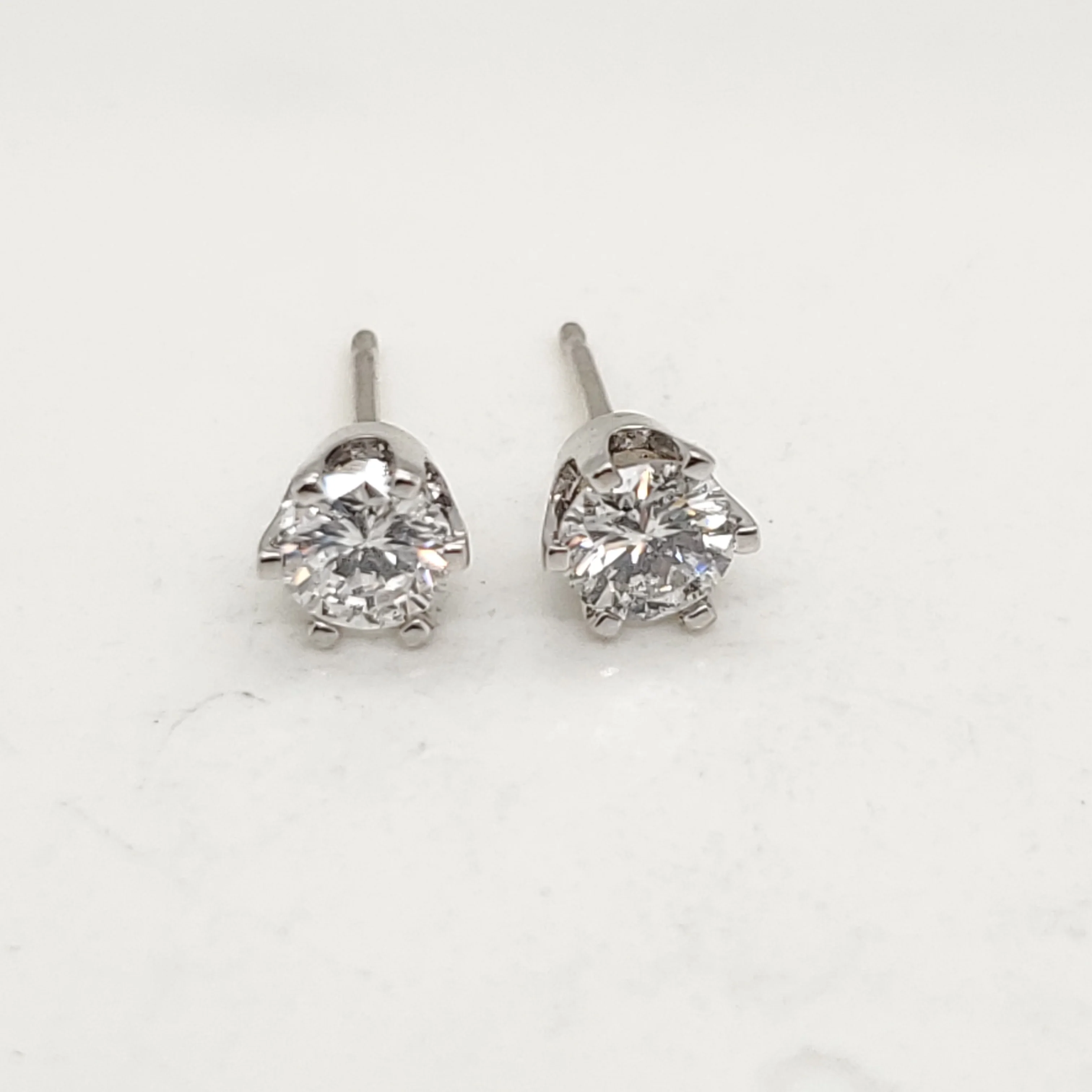 .50 Carat Total Weight Diamond Stud Earrings