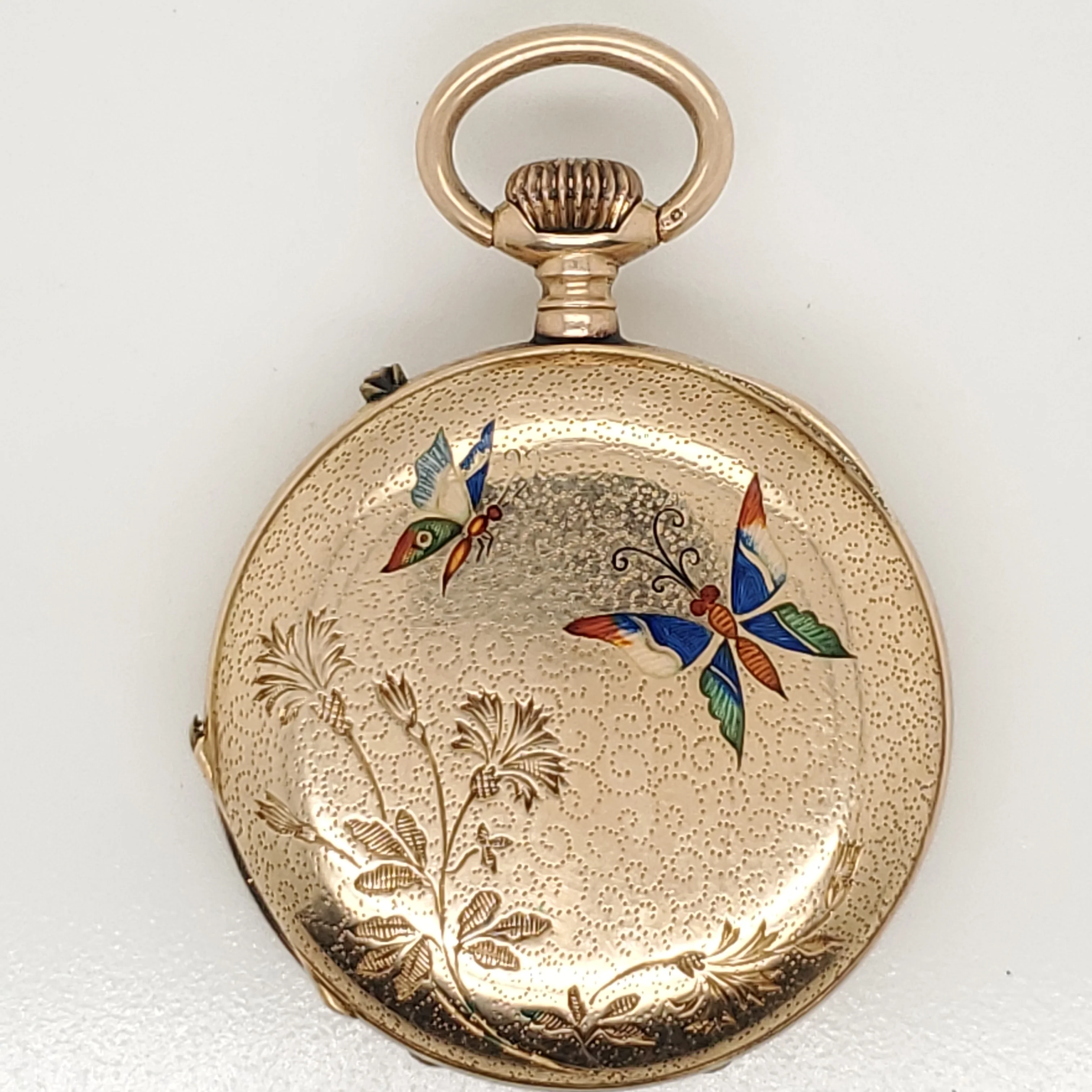Antique 14Kt Yellow GoldM.F. Mathey Demi Case Pocket Watch - Image 2