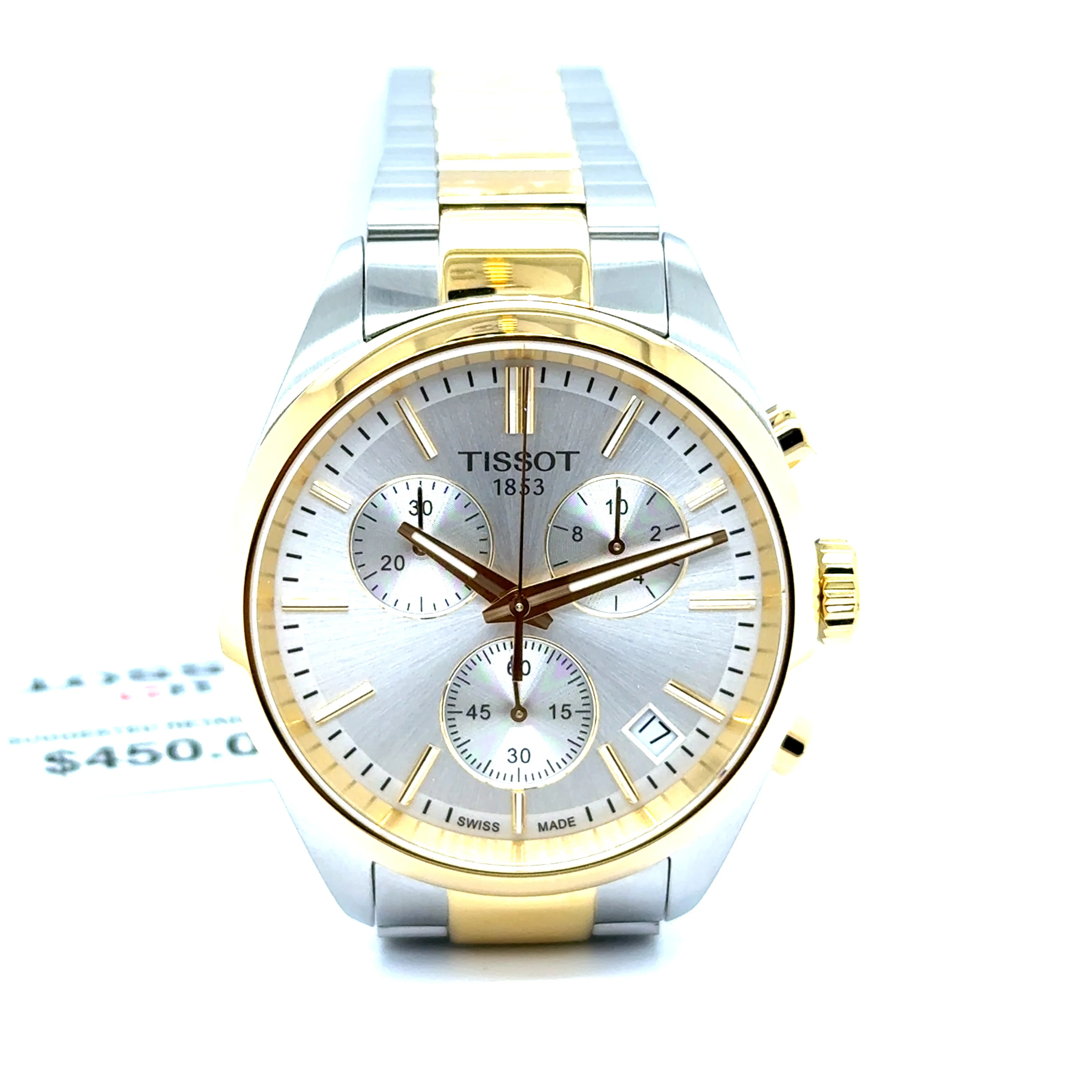 Gents Tissot 40mm Two Tone PR-100 Chronograph Watch