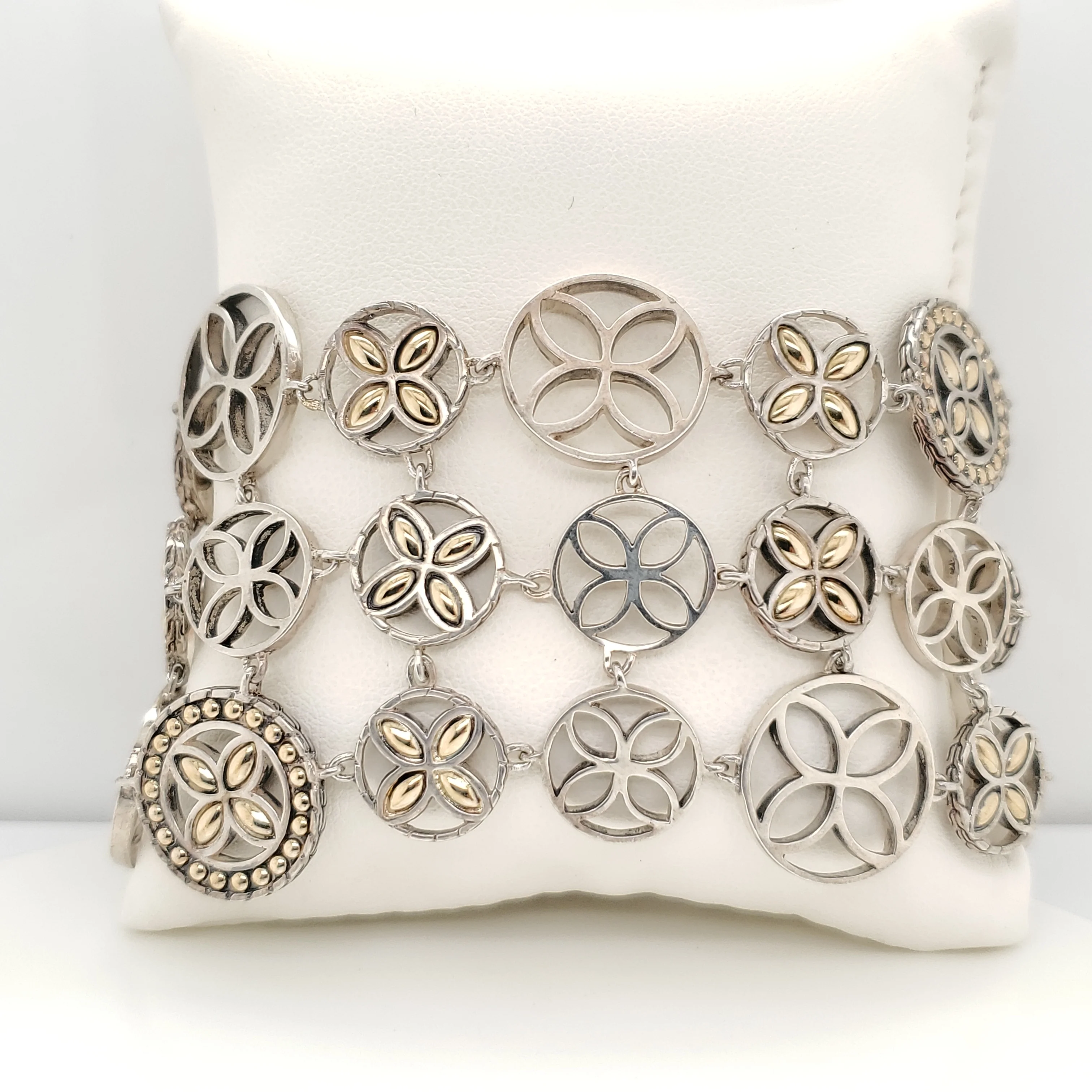 John Hardy Sterling Silver and 18kt Yellow Gold Kawung Bracelet - Image 2