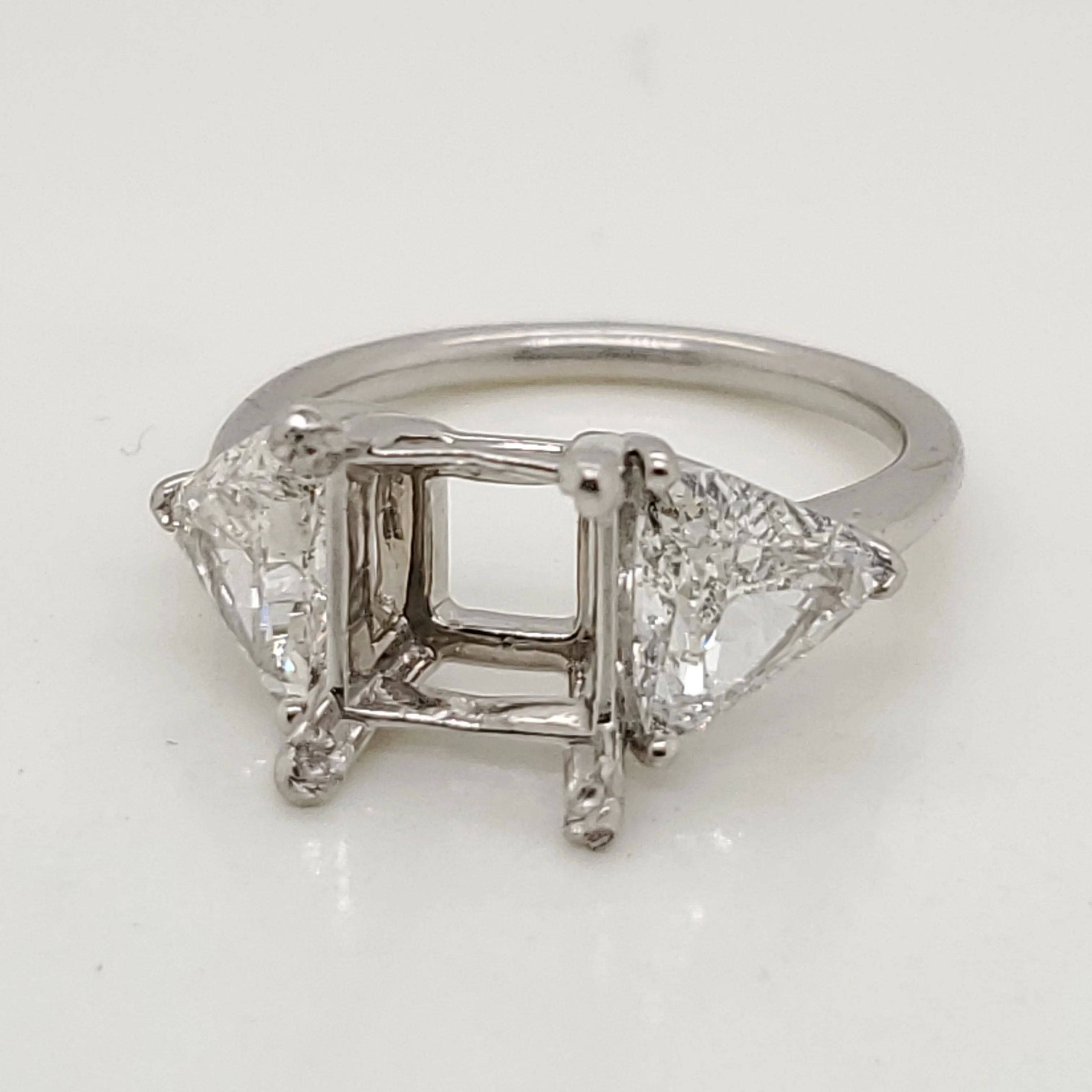 Platinum Trillion Cut Diamond Engagement Ring