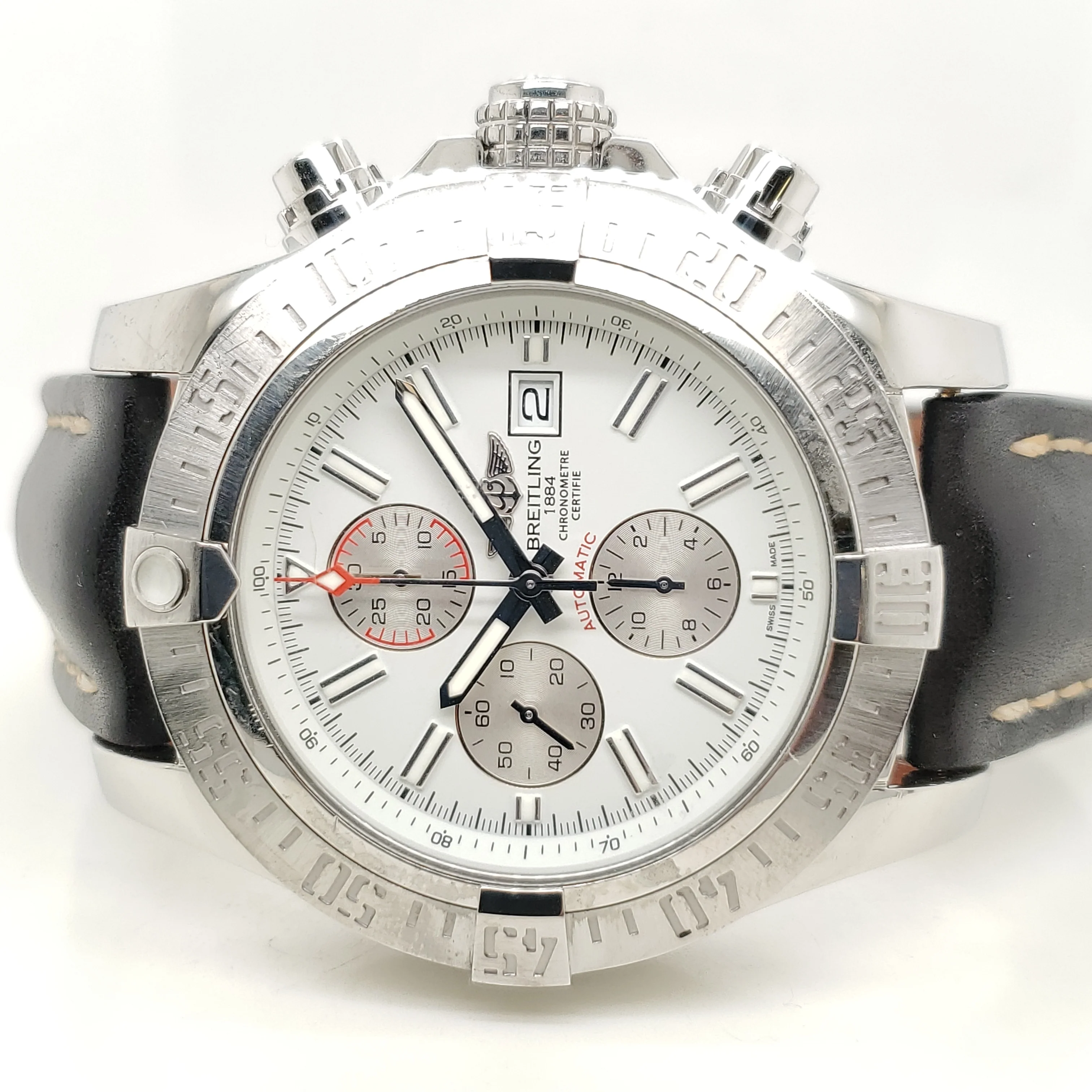 Pre-Owned Breitling Super Avenger Ii 48Mm Stainless Steel Automatic Chronograph Watch