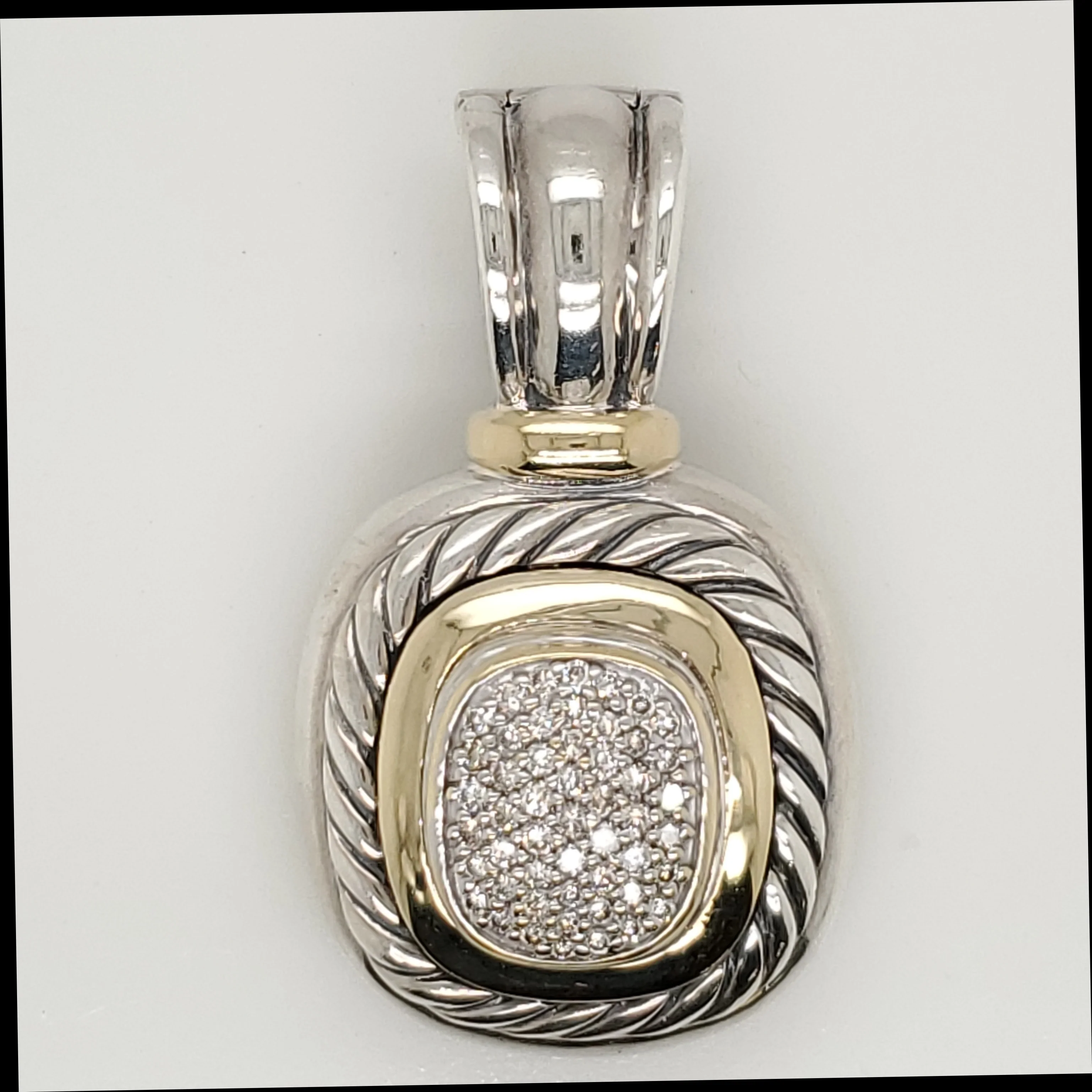 Pre - Owned David Yurman Diamond Pendant or Enhancer
