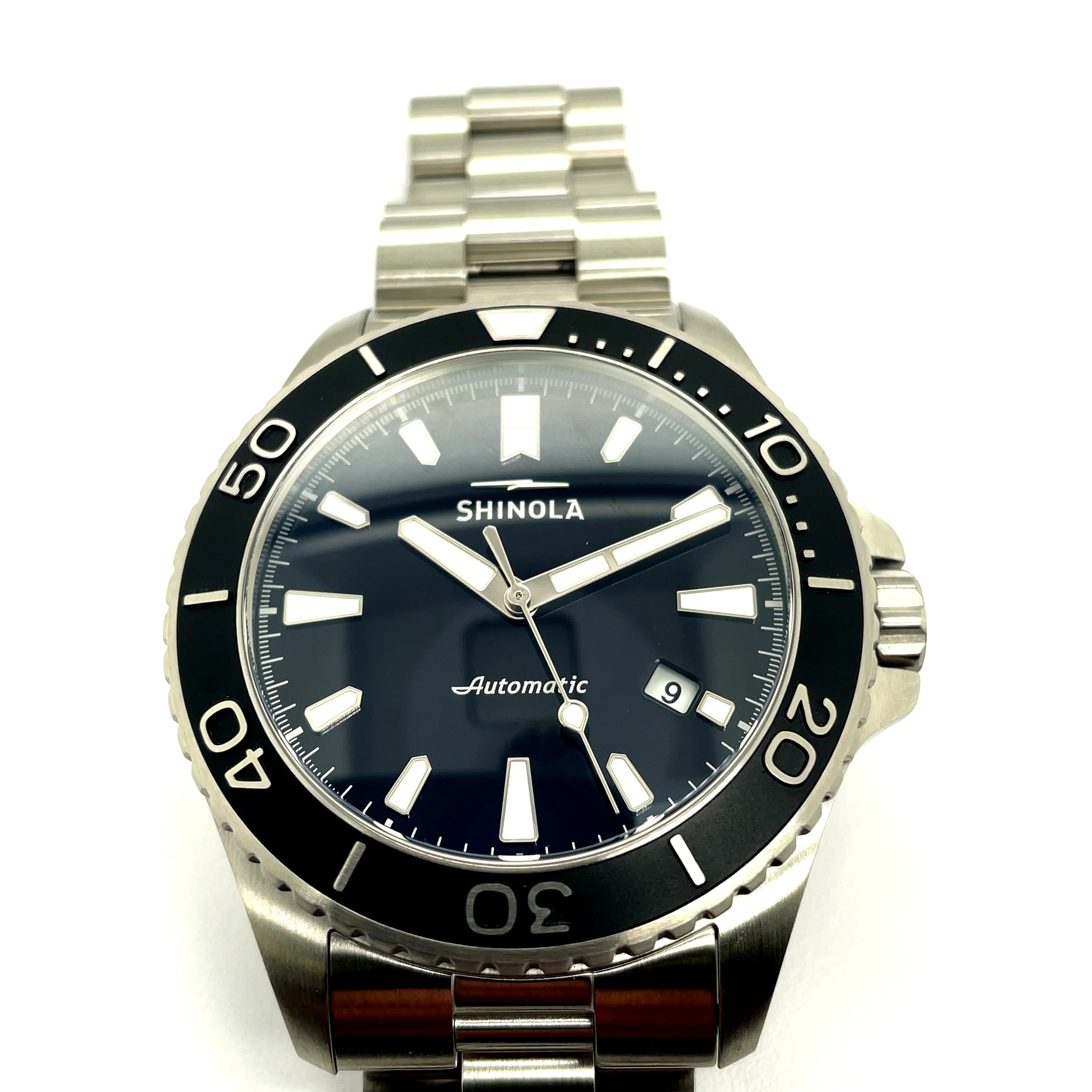 Shinola The Lake Superior Monster 43Mm Automatic Movement Black Dial And Bezel Stainless Steel Case/Bracelet Style #120097178 - Image 2