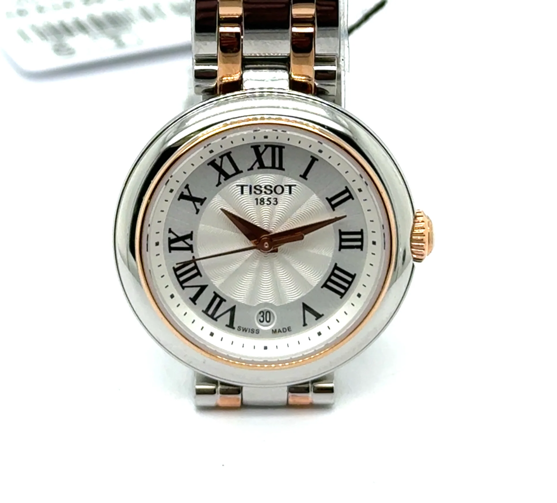 Tissot Lds Bellissima Watch Quartz Movement Two Tone Stainless Steel Case/Bracelet Roman Numeral Dial