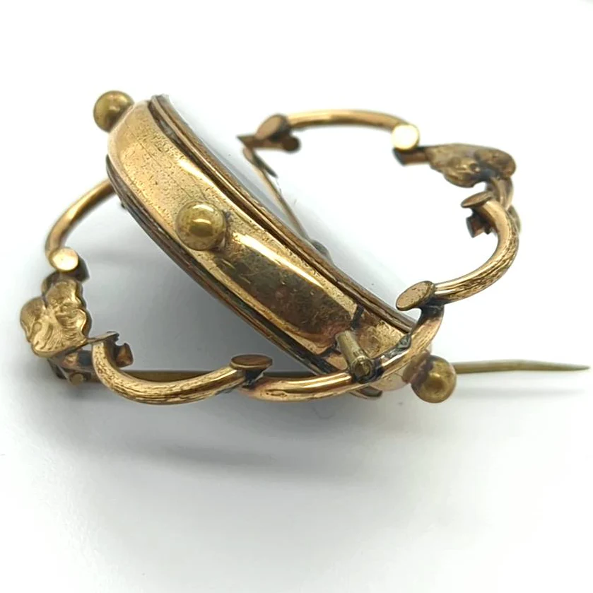 Victorian Gold Filled Double Portrait Brooch - Image 3
