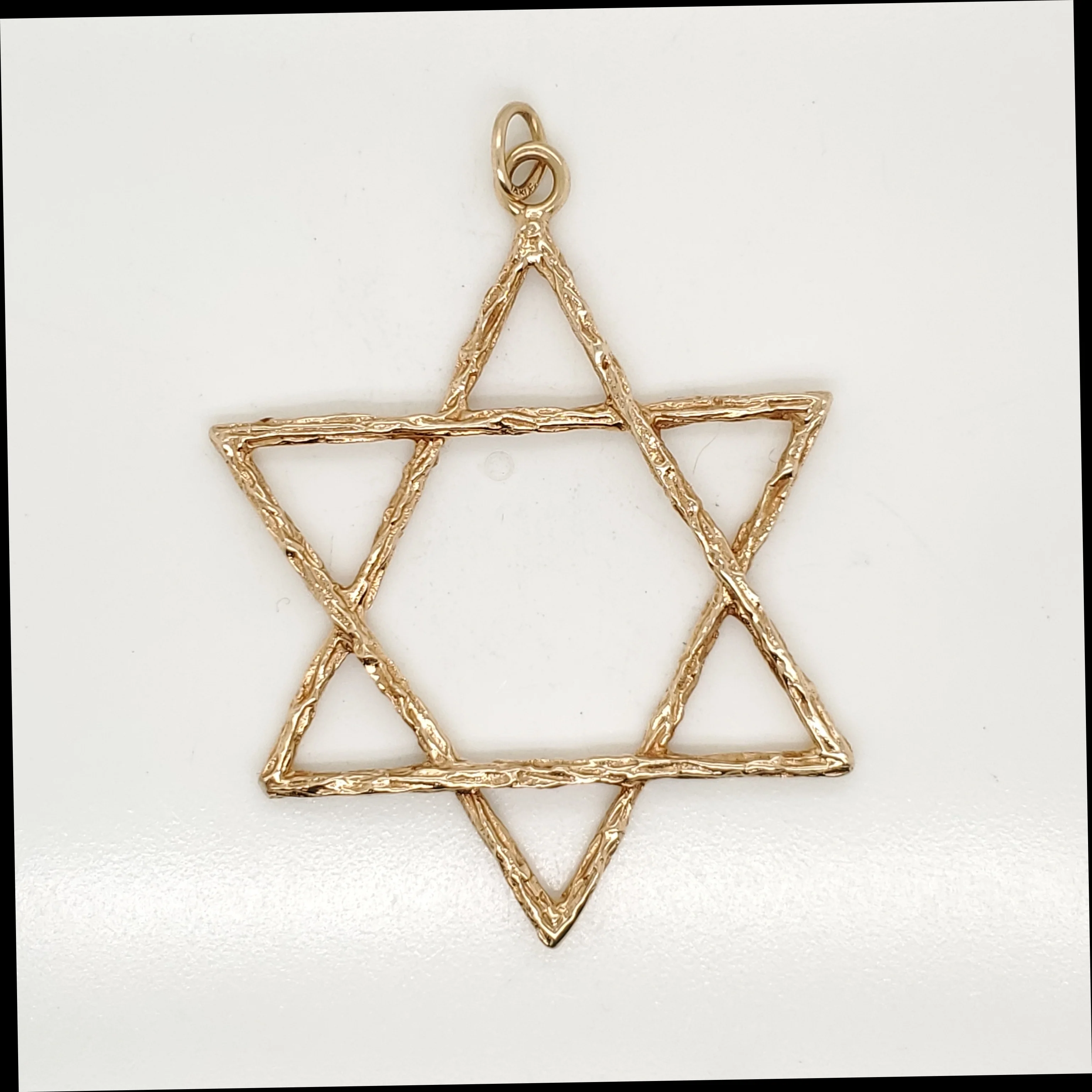 Vintage 14kt Yellow gold Star of David Pendant