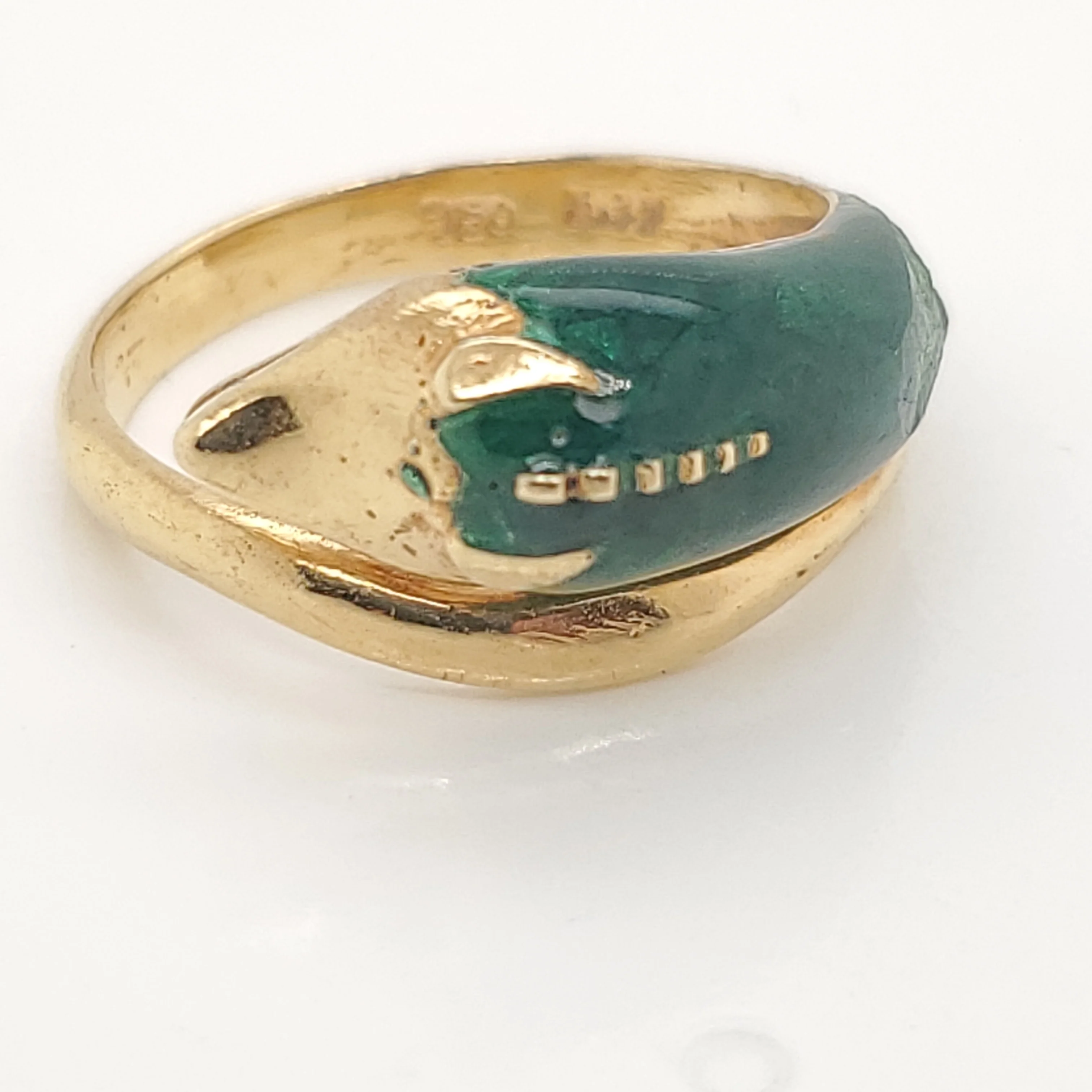 Vintage 18kt Yellow Gold Snake Ring