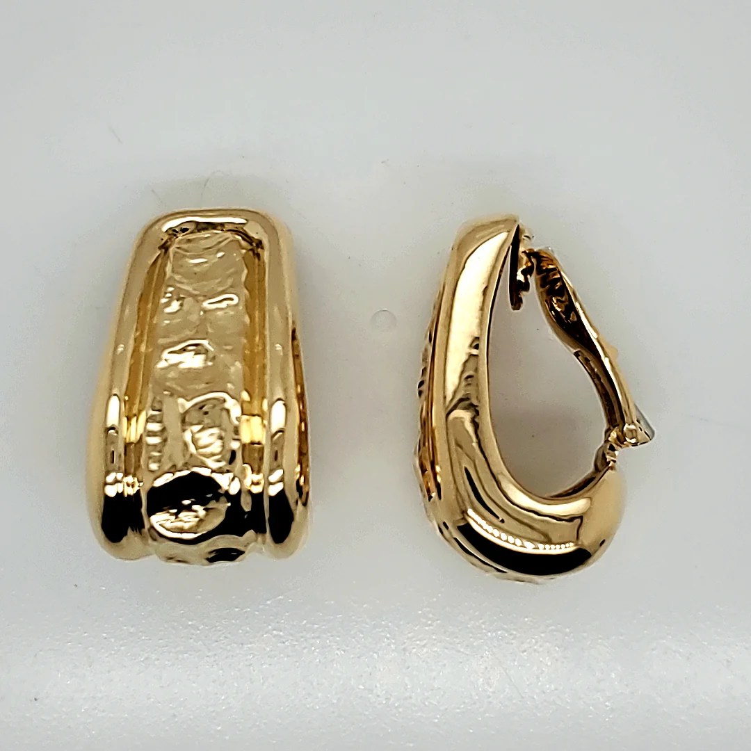 Vintage Albert Clunn 18Kt Gold Earrings - Image 2